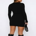 thumbnail image 4 of Metal Twist Sweater Dress with Long Sleeve Bodycon Fit, 4 of 5