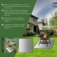 thumbnail image 2 of 40 x 40 inches Square Fire Pit Mat,4-Layer Fireproof Under Grill Mat Heat Insulated Indoor Fireplace Pad Protector for Deck,Patios,Grass,BBQ Smoker, Portable Reusable Oil-Proof and Waterproof, 2 of 9