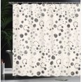 thumbnail image 3 of Ambesonne Modern Art Shower Curtain, Grunge Polka Dots Print, 69"Wx75"L, Dark Grey, 3 of 4