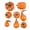 Orange, variant on Artificial Mini Pumpkins, Halloween Decorations, Lifelike Foam Pumpkin Props for Fall Thanksgiving Christmas Party Home Decor, Multi Color Small Size 8 Pieces Set