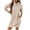 Beige, variant on Utoimkio Women's Long Sleeve Hooded Sweatshirt Dress Casual Loose Midi Dresses for Women with Pockets