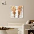 thumbnail image 3 of Golden Wings Canvas Elegant White Gold Wall Art by Art Remedy, White Frame, 40" x 40", 3 of 7