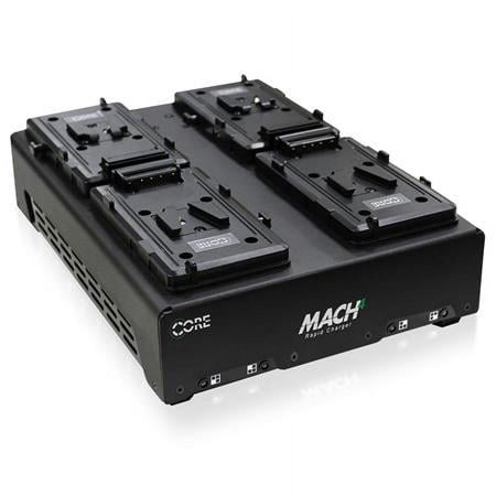 UPC: 0184323005970 | MACH-Q4S Four-Position V-Mount Simultaneous Rapid Charger for 4x 98Wh Batteries