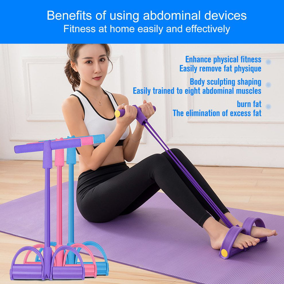 DGD Multifunctional Fitness Equipment Pedal Puller Arm Sit-ups Training Yoga—Purple 