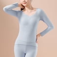 thumbnail image 1 of Pijama de cuello en V para niños, de manga larga, sólido, grueso, para el hogar, con bolsillo acolchado en el pecho, blusa de poliéster para niños, 1 of 6