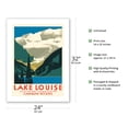 thumbnail image 2 of Lake Louise Canada - Canadian Rockies - Canadian Pacific Hotel - Vintage Travel Poster by Charles James Greenwood c.1935 - Bamboo Fine Art 290gsm Paper Print (Unframed) 24x32in, 2 of 4