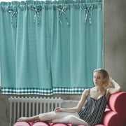 HDWUEN Rustic Curtains Floral Tier Curtains Farmhouse Cafe Small Window Curtains Half Window Curtains for Living Room Bathroom