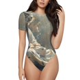thumbnail image 1 of Fotbe Forest Meditating White Tiger Body de Mujer con Cuello Redondo y Mangas Cortas, Sin Mangas Ajustado, Suave, Cómodo y Básico-X-Large, 1 of 7