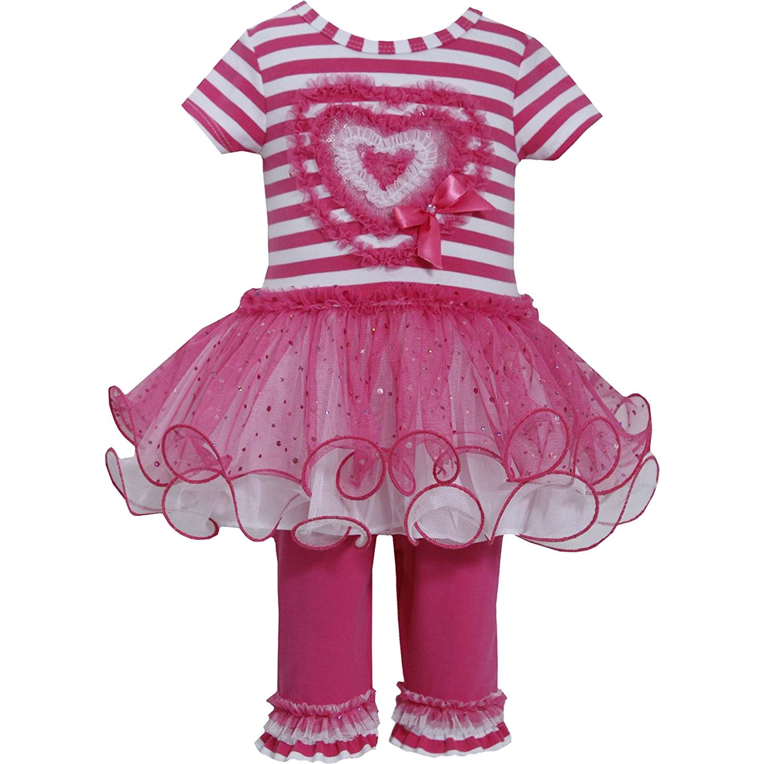 Bonnie Jean Girls St Valentine Day LOVE Pink Red Heart Birthday Dress 2T 3T 4T