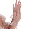 thumbnail image 2 of Pink Mesh Gloves (Adult), 2 of 2
