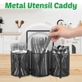 thumbnail image 4 of FUYGRCJ Utensil Caddy Silverware Holder, 4 Compartments Metal Mesh Cutlery Caddy, Fork Spoon Napkin Plate Organizer, Flatware Storage Basket for Kitchen Countertop Buffet Picnic Camping Outdoor BBQ, 4 of 11