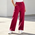 thumbnail image 2 of LIaqionyy Womens Sweatpants Wide Leg Baggy High Waisted Comfort Casual Fall Winter Workout Gym Trousers with Pockets, 2 of 7