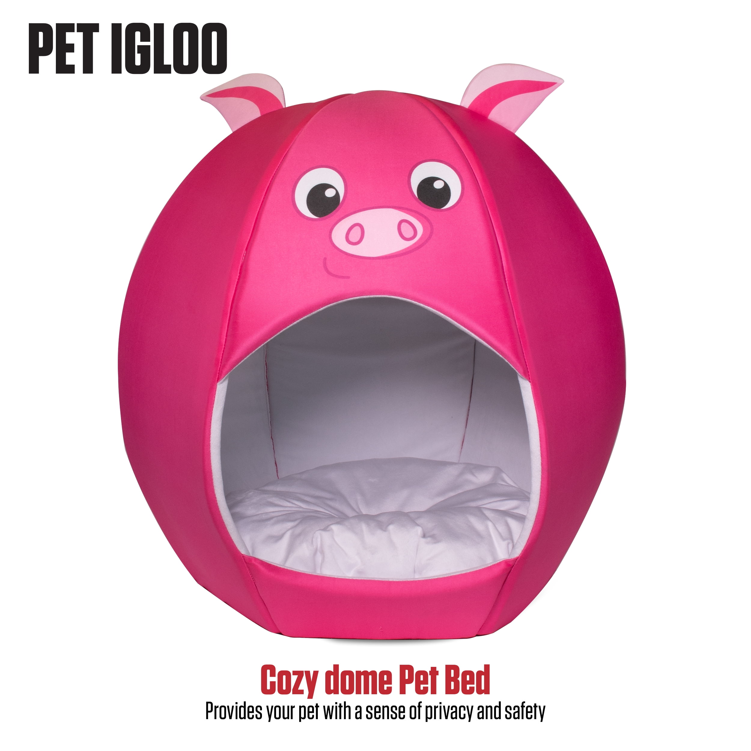 Maccabi Art Pig- Igloo Pet Bed for Dogs, Cats - Medium