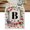 Letter B, variant on Table Runner - 36 Inch Long, Initial Letter L Kitchen Dining Table Runner Dresser Scarves, Monogram Patriotic USA Flag Floral Wood Farmhouse Decor for Coffee Tables Wedding Party Banquet