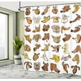 thumbnail image 5 of Ambesonne Animal Shower Curtain, Dog Heads Puppy Canin, 69"Wx84"L, White Yellow Chocolate, 5 of 5
