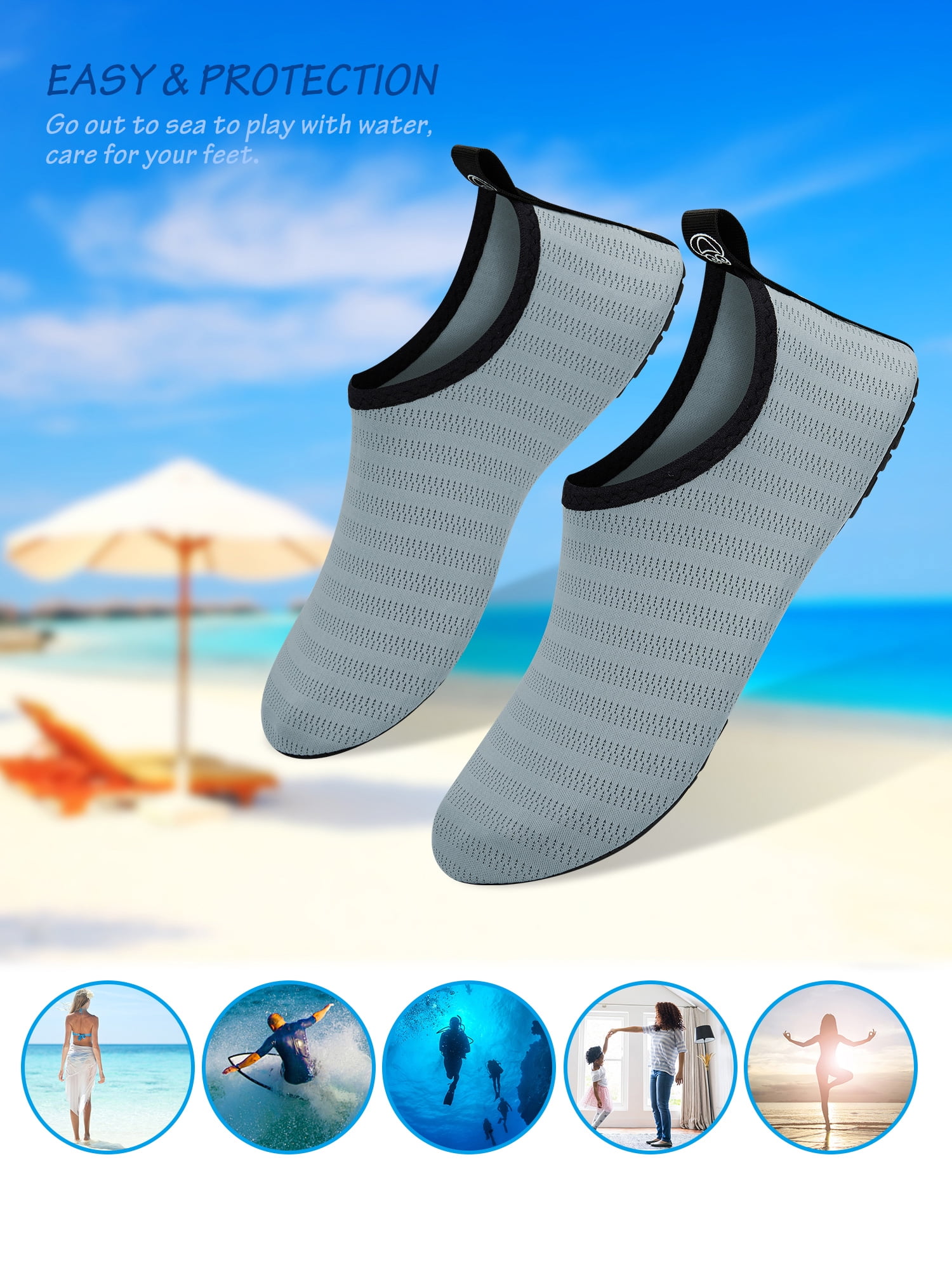 Non-slip Scuba Diving Skin Shoes Water Aqua Socks Swimming Snorkeling Sport NEW