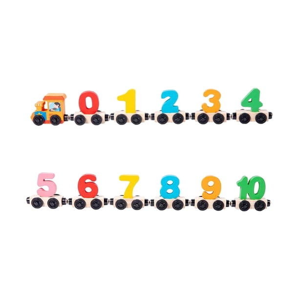 Juguetes De Tren Con Números Magnéticos De Madera Para Niños De 1, 2 Y 3 Años De Edad Preescolar