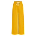 thumbnail image 4 of Womens Sweatpants Baggy Pocket Fashion Athletic Jogger Casual Wide Leg Sweatpants Women Yellow M, 4 of 4