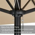 thumbnail image 6 of Alden Design 8" Solid Print Decagon Market Patio Umbrella, UV Resistant, 6 of 10