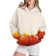 thumbnail image 2 of Cathalem Women's Hoodies Casual Fleece Rib Knit Pullover 2024 Fall Clothes,Beige M, 2 of 4