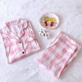 thumbnail image 3 of Women Loose Button Down Long Sleeve Pajamas Set Sleepwear, 3 of 3