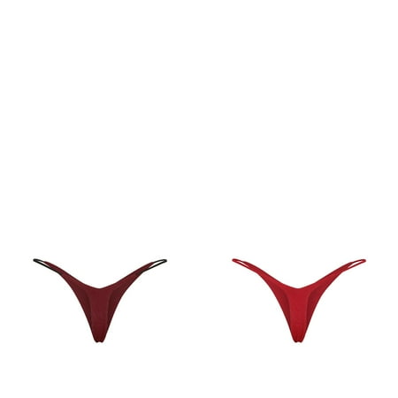 Wijhcboe 2 Pack Women s Skeleton Panties for Women Sexy Thong Low Rise Athletic Underwear Women Bikini Double Layer Bikini Non Latex Waist Trainer for Women Underwear plus Size 4x Cotton Panties for