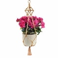 thumbnail image 4 of XZKING 41 Inches Macrame Planter Hanger Large for 7.8 inch Pot,Hanging Planter for Indoor Plants, 2 Pack,NO Pot/Plant Included (Brown), 4 of 7