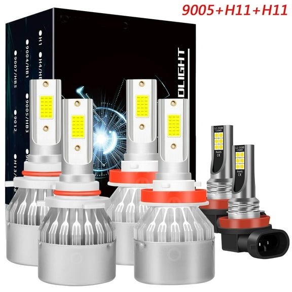 9005 High H11 Low H11 Fog Light for Jeep Compass 2016-2020 LED Headlight Bulbs White 6x