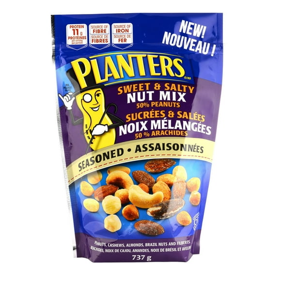 Planters Sucrees et Salees Noix Melangees 50% arachides