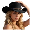 thumbnail image 5 of OJSFQUFP Cowboy Hat for Women and Men with Shapeable Wide Brim Cattleman Western Hats for Cowboys, 5 of 5