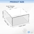 thumbnail image 3 of Caja de exhibición de acrílico de 1 paquete, 7.9x7.9x3.9 pulgadas/20x20x10cm Caja de exhibición clara de acrílico con base de madera negra [Blanco, Transparente], 3 of 6