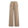 thumbnail image 5 of QSXADF Women's Casual Straight Leg Pants Drawstring Pants Drawstring Solid Sweatpants with Elastic Waist and Pockets for Home Lounging Days Women's Pants, 5 of 5