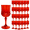 Red, variant on ZHURUININ Reusable Plastic Wine Glasses ，Red，7oz，24Pack