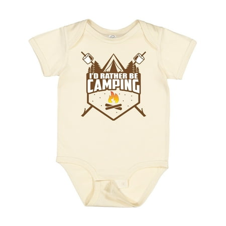 

Inktastic I d Rather Be Camping Gift Baby Boy or Baby Girl Bodysuit