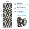 thumbnail image 2 of Black Beige Checkerboard Checkered Pattern Hot Yoga Mat Towel Non Slip for Hot Yoga - Quick-Drying Yoga Mat Cover with 4 Corner Pockets with Travel Bag - Hot Yoga Towel Non Slip 70"x26", 2 of 6