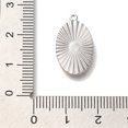 thumbnail image 3 of 3 pc Anti-Tarnish 304 Stainless Steel Pendants Oval with Heart Charm Stainless Steel color 20x19x2mm Hole: 1.2mm, 3 of 3