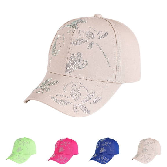 Adjustable Sequin Baseball Hat for Men Women Breathable Casual Sports Cap