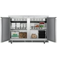 thumbnail image 2 of 48 in. Commercial Refrigerated Prep Station Cold Table, Stainless-Steel Refrigerator with 9 Pan Storage with Cover and Two Adjustable Shelves, ETL Listed, 2 of 11