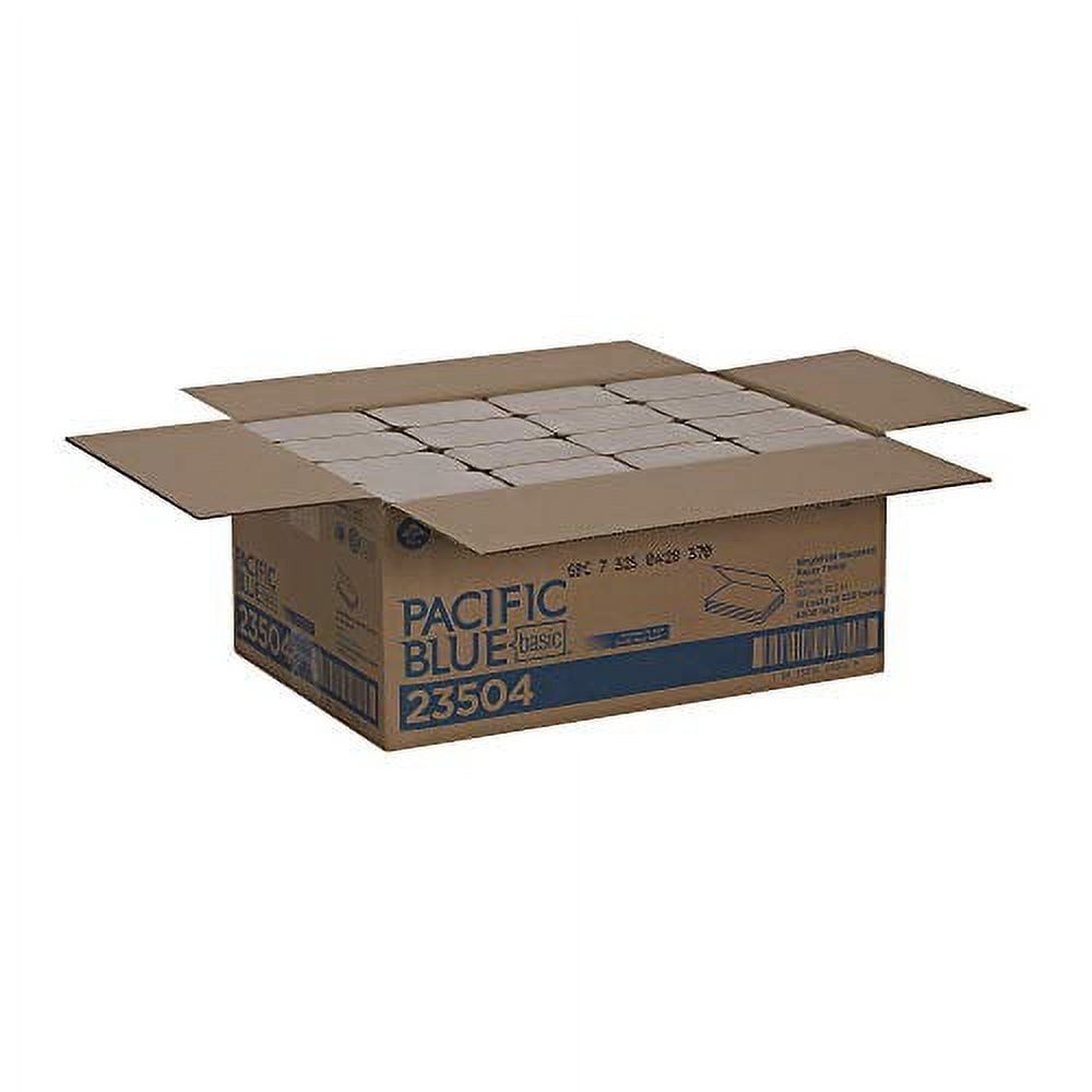 Pacific Blue Basic Recycled Multifold Paper Towels (Previously branded Envision) by GP PRO (Georgia-Pacific), Brown, 23304, 250 Towels Per Pack, 16 Packs Per Case