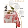 thumbnail image 2 of Coastal Red Table Cloth, Nautical Coral Seahorse Starfish Shell Waterproof Tablecloth for Rectangle Tables, Reusable Washable Fabric Table Cover for Restaurant Kitchen Dining Tables 60"x84", 2 of 6