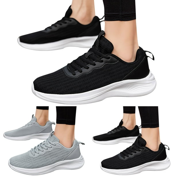 TOWED22 Men s Lightweight Lace Up Walking Running Shoes Lightweight Memory Foam Athletic Casual Sneakers Grey 9