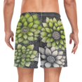 thumbnail image 2 of FORMRS Mens Swim Trunks Mesh Liner Quick Dry Casual Beach Board Shorts with Pockets, Sizes S-2XL, Gray Floral, 2 of 9