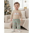 thumbnail image 5 of BemeyourBBs Toddler Boy Christmas Outfit Santa Long Sleeve Sweatshirt Plaid Pants, 5 of 9