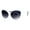 white, variant on Womens Metal Lightening Bolt Eyebrow Cat Eye Sunglasses Black