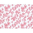 thumbnail image 2 of Zelouf Elizabeth Floral Print Four Way Stretch Satin  , Sewing, DIY, Crafts Fabric by the Yard, Guava/white, 1 Yard, 2 of 2