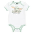 thumbnail image 4 of Star Wars The Child Infant Baby Boys Bodysuit Pants Bib and Hat 4 Piece Outfit Set Newborn to Infant, 4 of 5