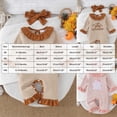 thumbnail image 4 of Staki Newborn Baby Girl Halloween Outfit Crew Knitted Long Sleeve Romper Jumpsuit with Headband Fall Clothes(Bronze,12-18 Months), 4 of 9
