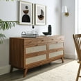 thumbnail image 2 of Dresser Drawer Chest, Walnut, Wood, Bedroom Living, Modern Contemporary HB36053, 2 of 8