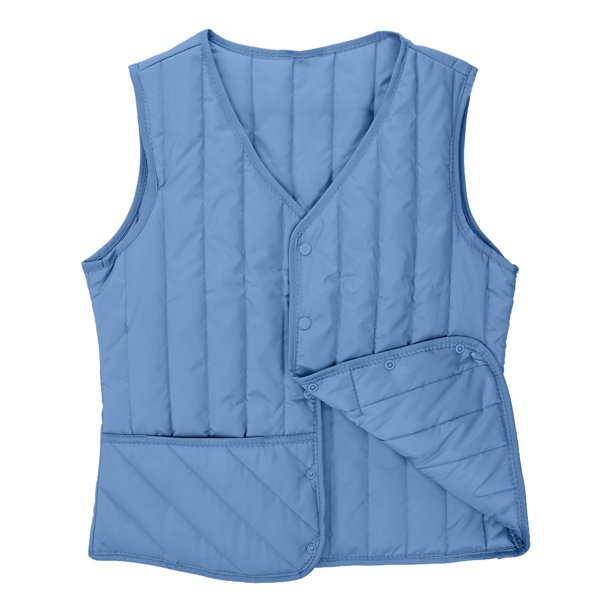 Chaquetas y abrigos casuales sin mangas y sin capucha Chaqueta abrigada con botones para mujer Abrigo de casa para mujer Ropa Parkas sin mangas con bolsillo Abrigo para mujer