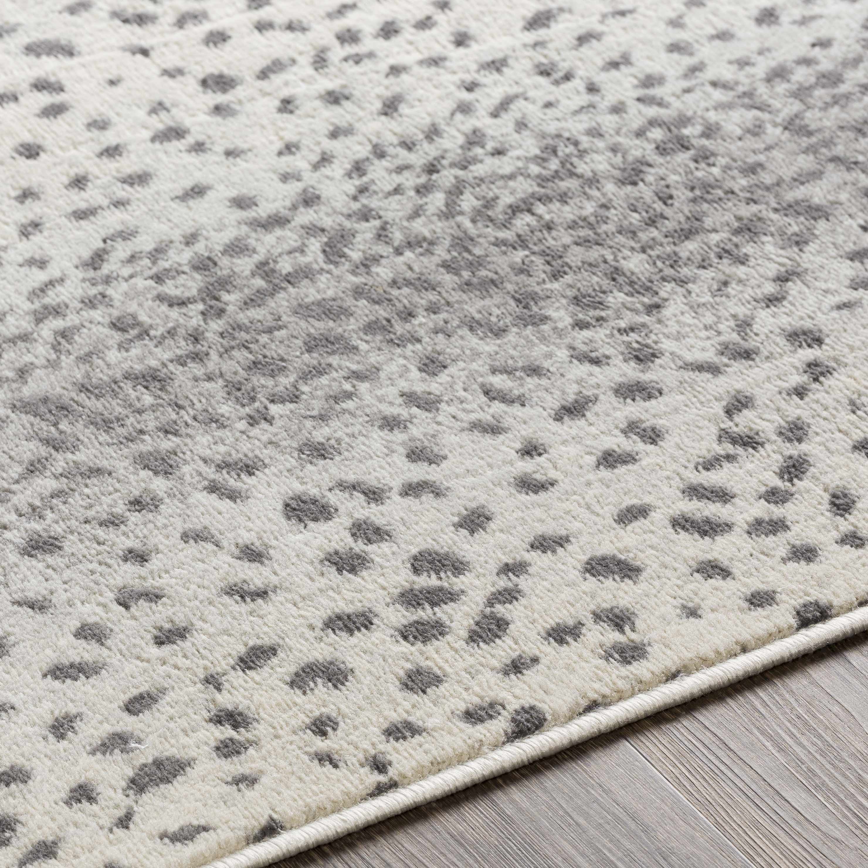 Hauteloom Leichhardt Modern Animal Print Area Rug for Living Room, Bedroom - Bohemain Leopard Print Carpet - Contemporary Antelope Print Rug - Light Gray, Dark Gray - 9' x 12'3"